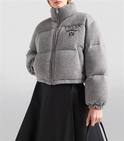 prada shell puffer jacket|prada cashmere puffer jacket.